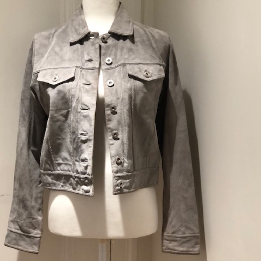 IN SUEDE, Dusty Blue/Grey Jacket, Size S